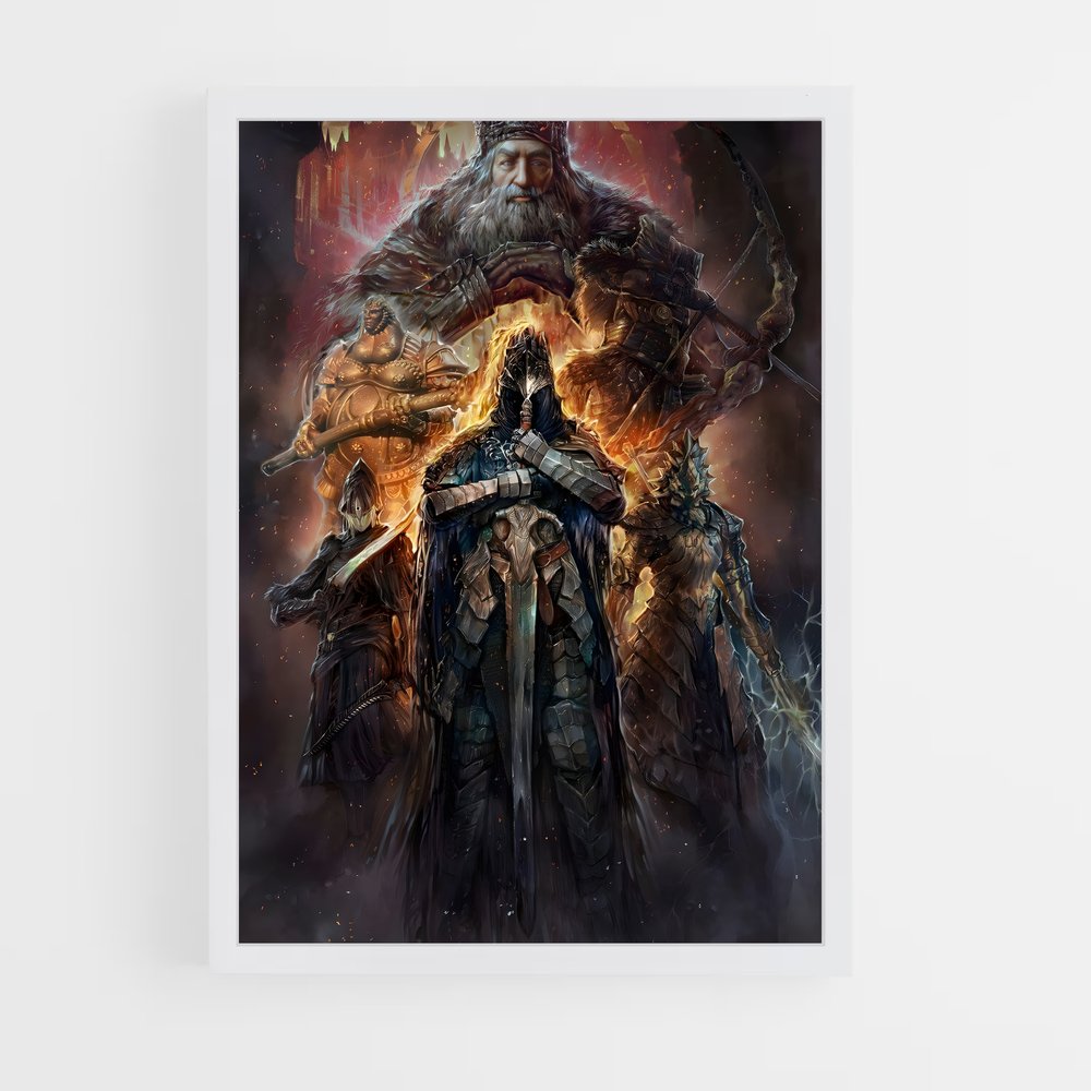 Poster La Nuit du Chevalier – affiche Dark souls (vue 3)